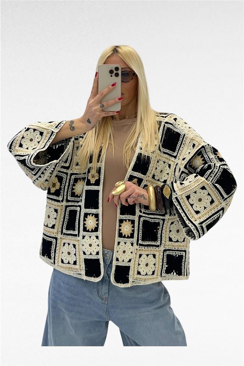 cardigan crochet sunflower